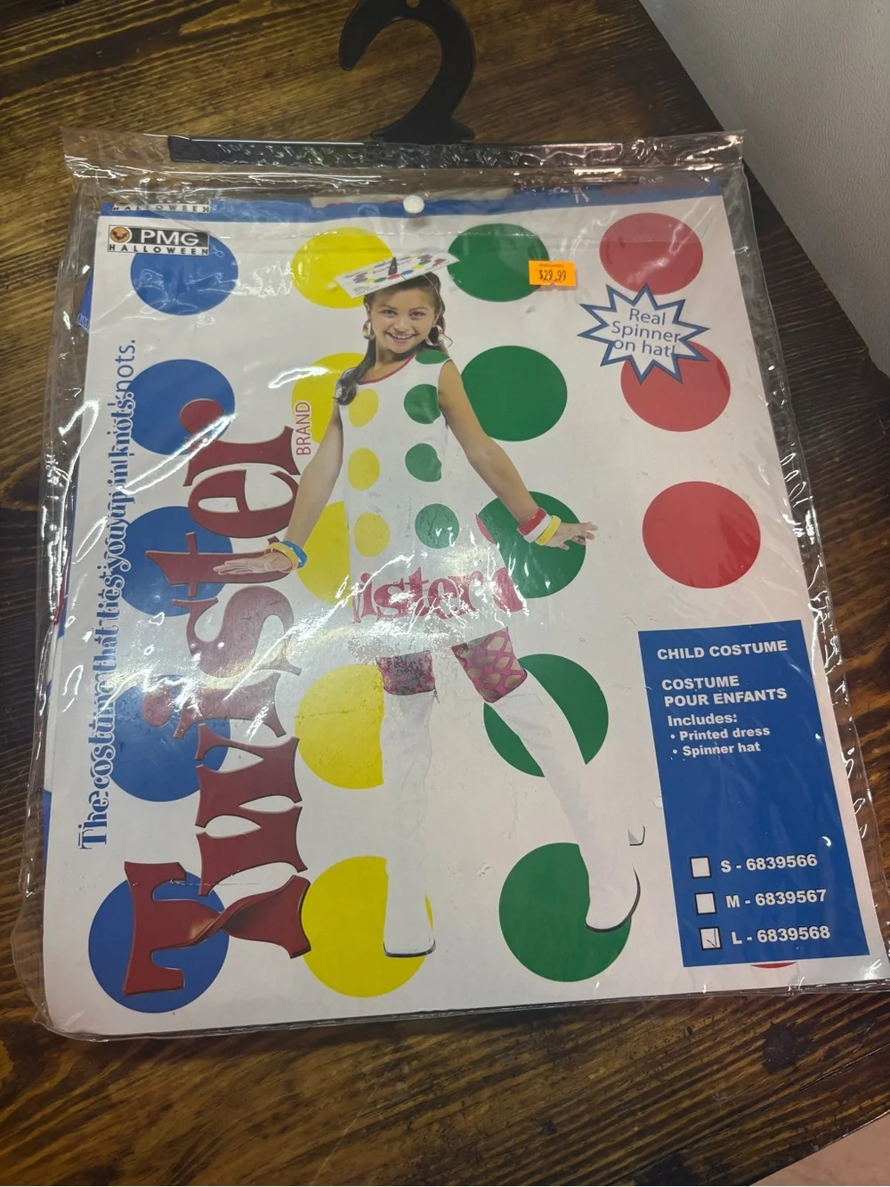 Twister Boardgame Costume Girls Size Large
